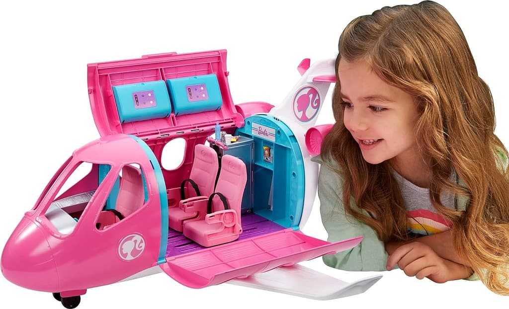 Barbie Airplane Playset, Dreamplane with 15+ Accessories Including Puppy, Snack Cart, Reclining Seats and More (Amazon Exclusive)